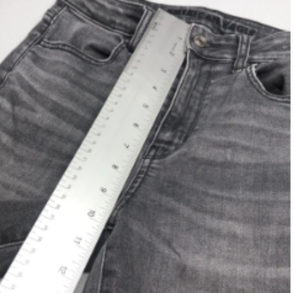 DISTRESS AMERICAN EAGLE GRAY SUPER HI-RISE JEGGING JEANS 4/27x28 ⭐ - Picture 10 of 11